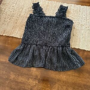 Japna Black Textured Top